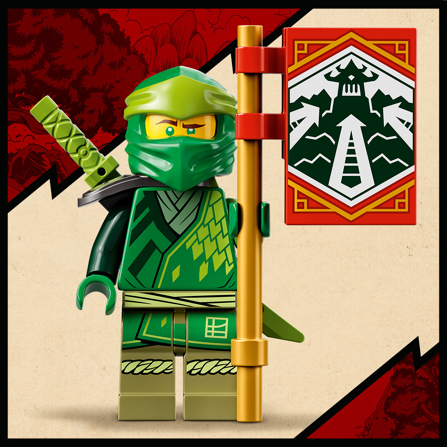 Конструктор LEGO NINJAGO Гоночный автомобиль ЭВО Ллойда блочный - фото 7