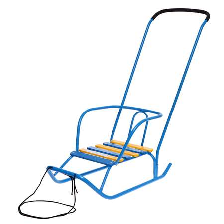 Санки NiKA kids Ветерок буксировочный трос без сматывателя, с ручкой, со спинкой