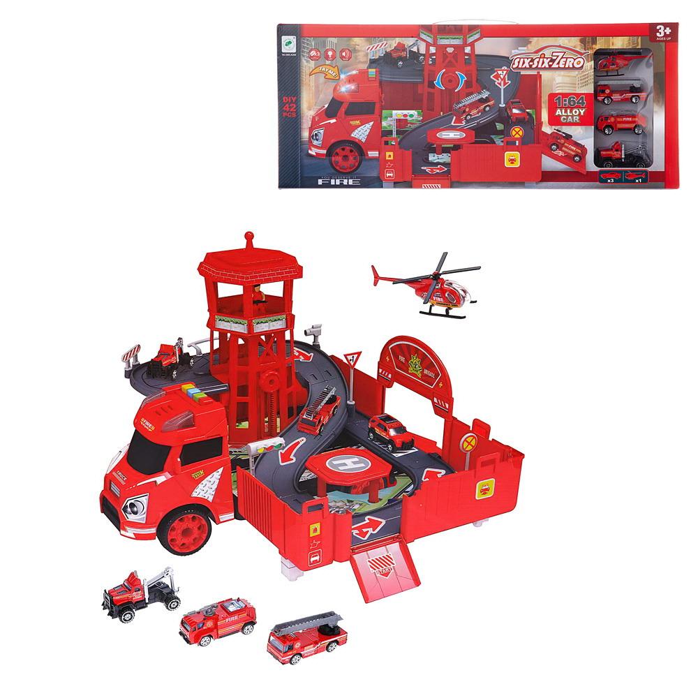 Пожарная машина Junfa трансформер 1:64 660-A260 - фото 3