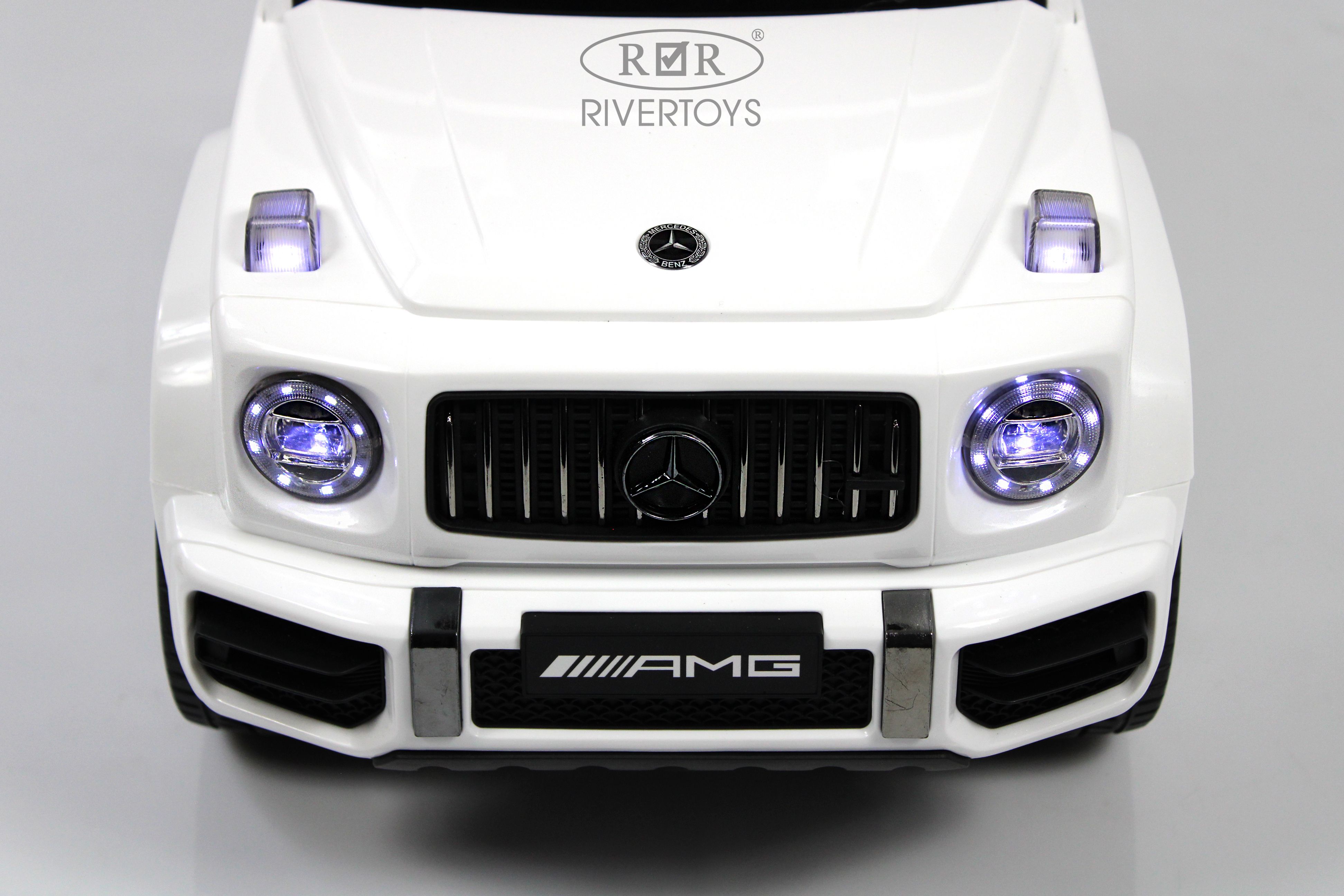 Каталка RIVERTOYS Mercedes-BenzG63 White Diamond белый - фото 5