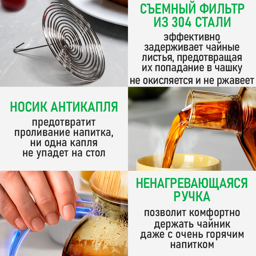 Чайник заварочный MARTA MT-GD3793C - фото 7