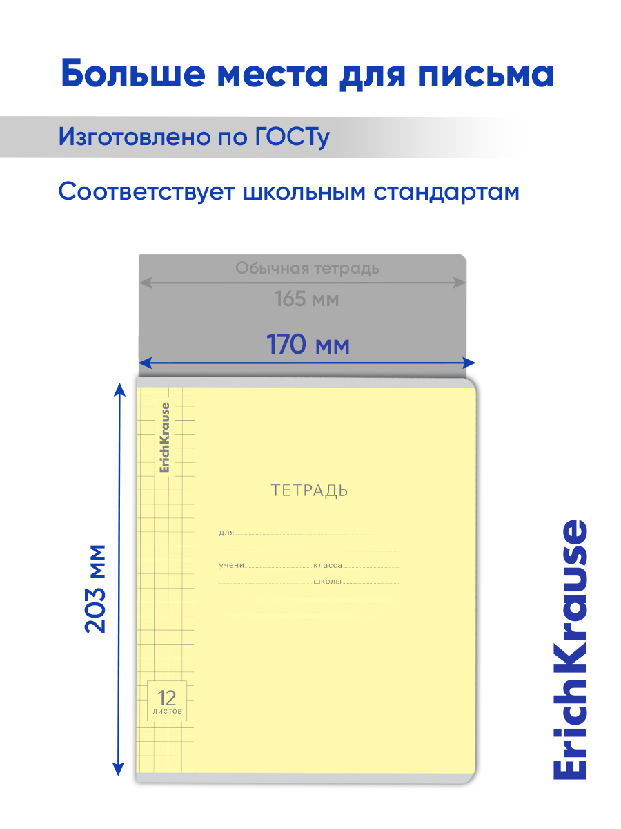 Тетрадь ErichKrause клетка 12 лист. 10 шт. - фото 11