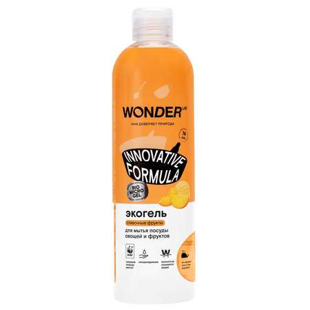 Гель для мытья посуды овощей и фруктов WONDER Lab Сливочные фрукты 480мл