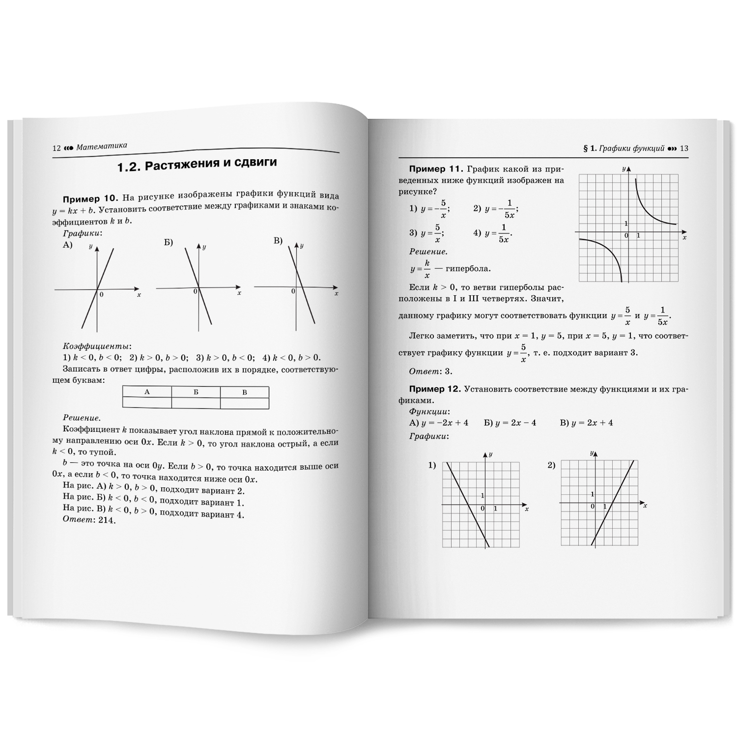 Математика. ОГЭ Графики функций Феникс Книга - фото 8