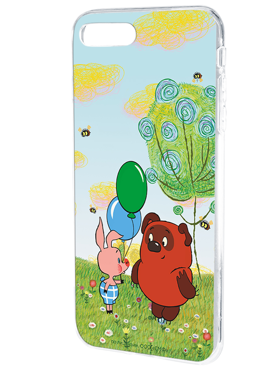 Силиконовый чехол Mcover для смартфона Apple iPhone 7 plus 8 plus Союзмультфильм Лучшие друзья - фото 1