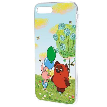 Силиконовый чехол Mcover для смартфона Apple iPhone 7 plus 8 plus Союзмультфильм Лучшие друзья