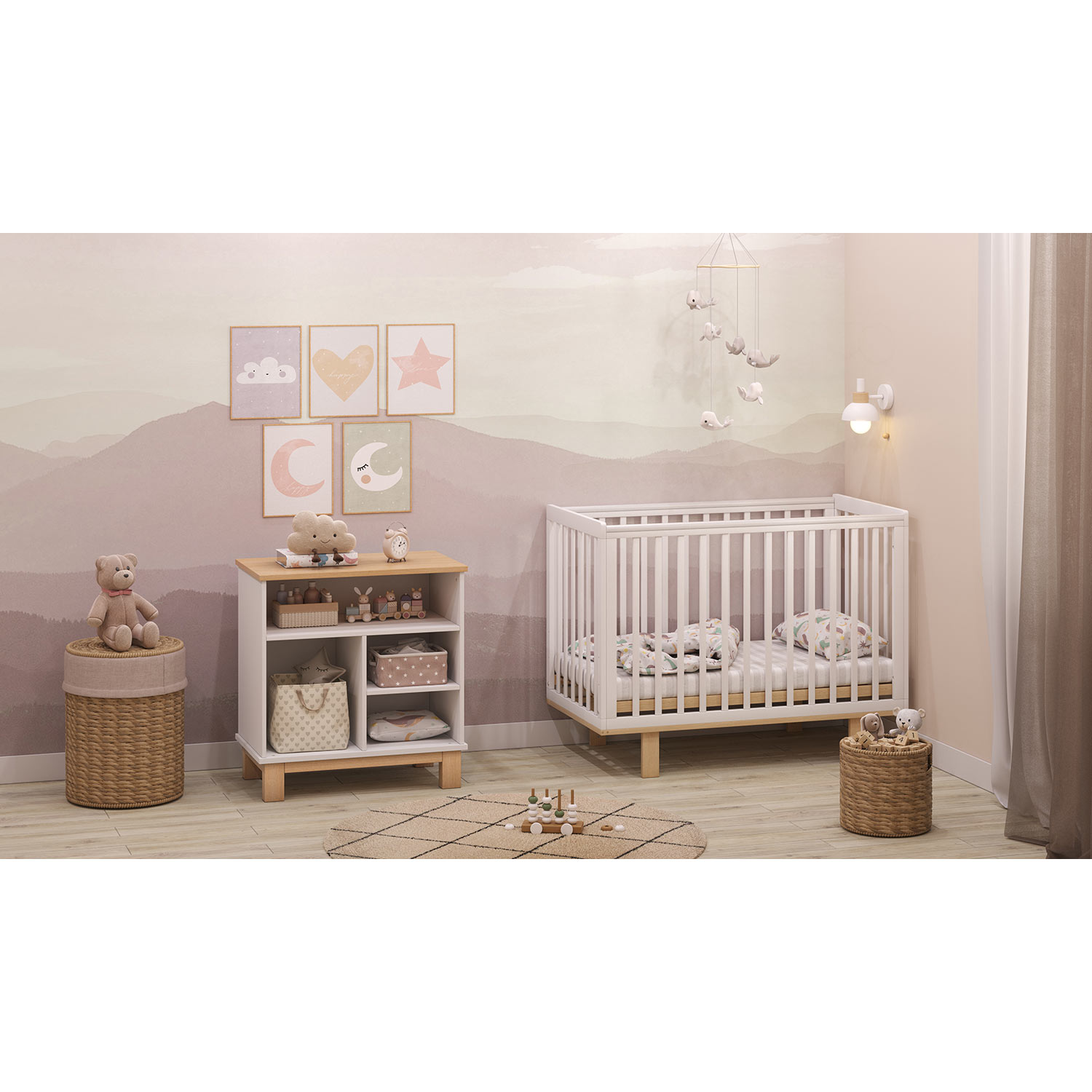 Комод для игрушек и книг Polini kids Белый-натуральный - фото 12