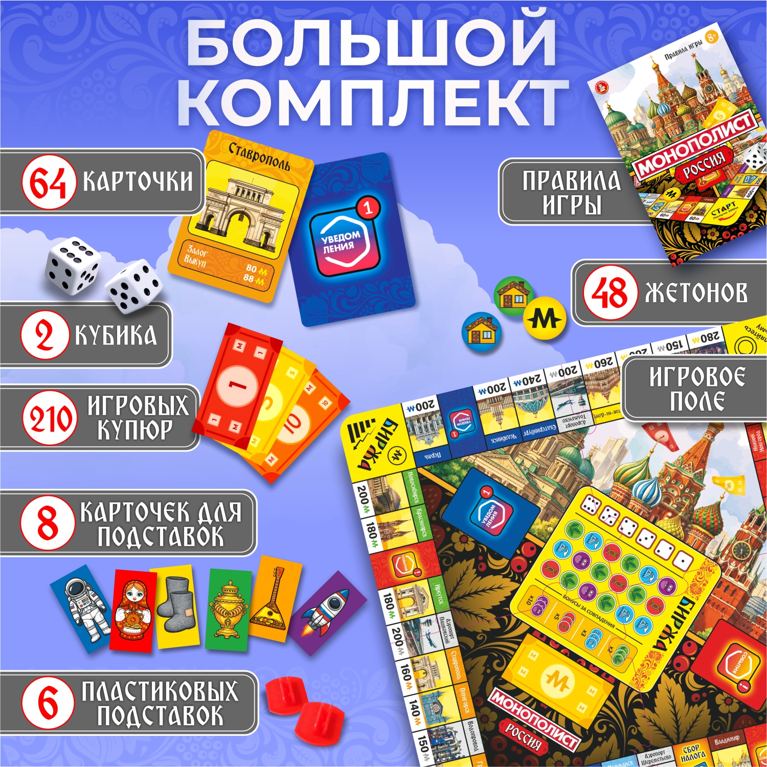 Настольная игра Десятое королевство Монополия Россия - фото 3