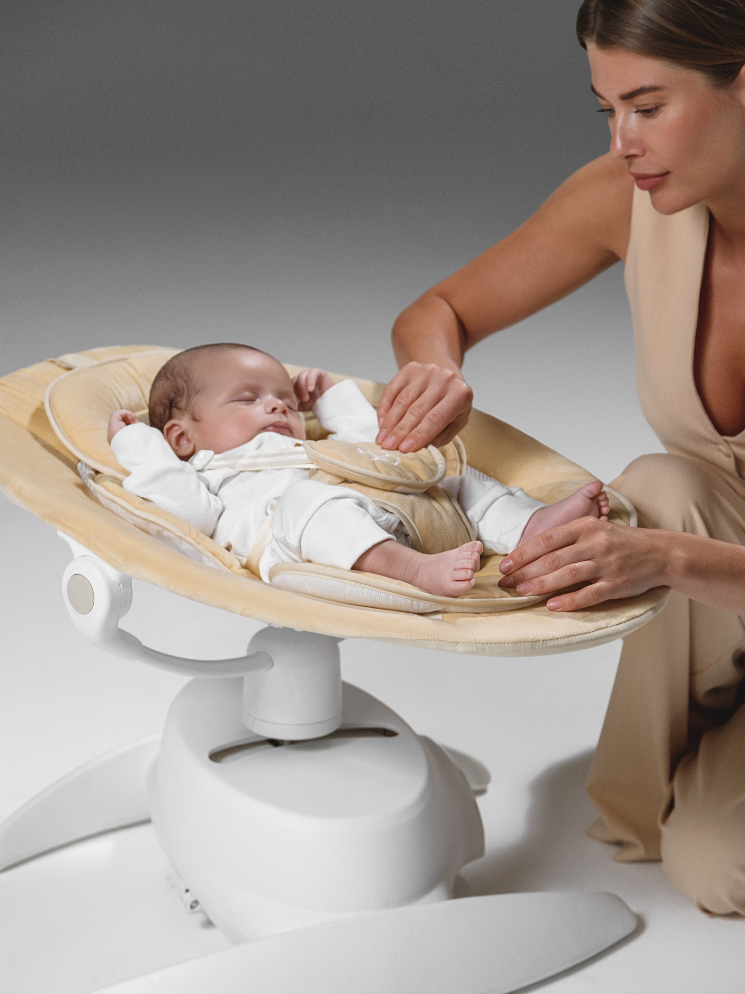 Качели Amarobaby Smart swing бежевый - фото 21