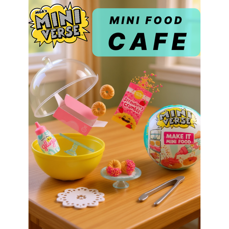 Игровой набор MGAs MiniVerse Series 3 Food Cafe мини-еда