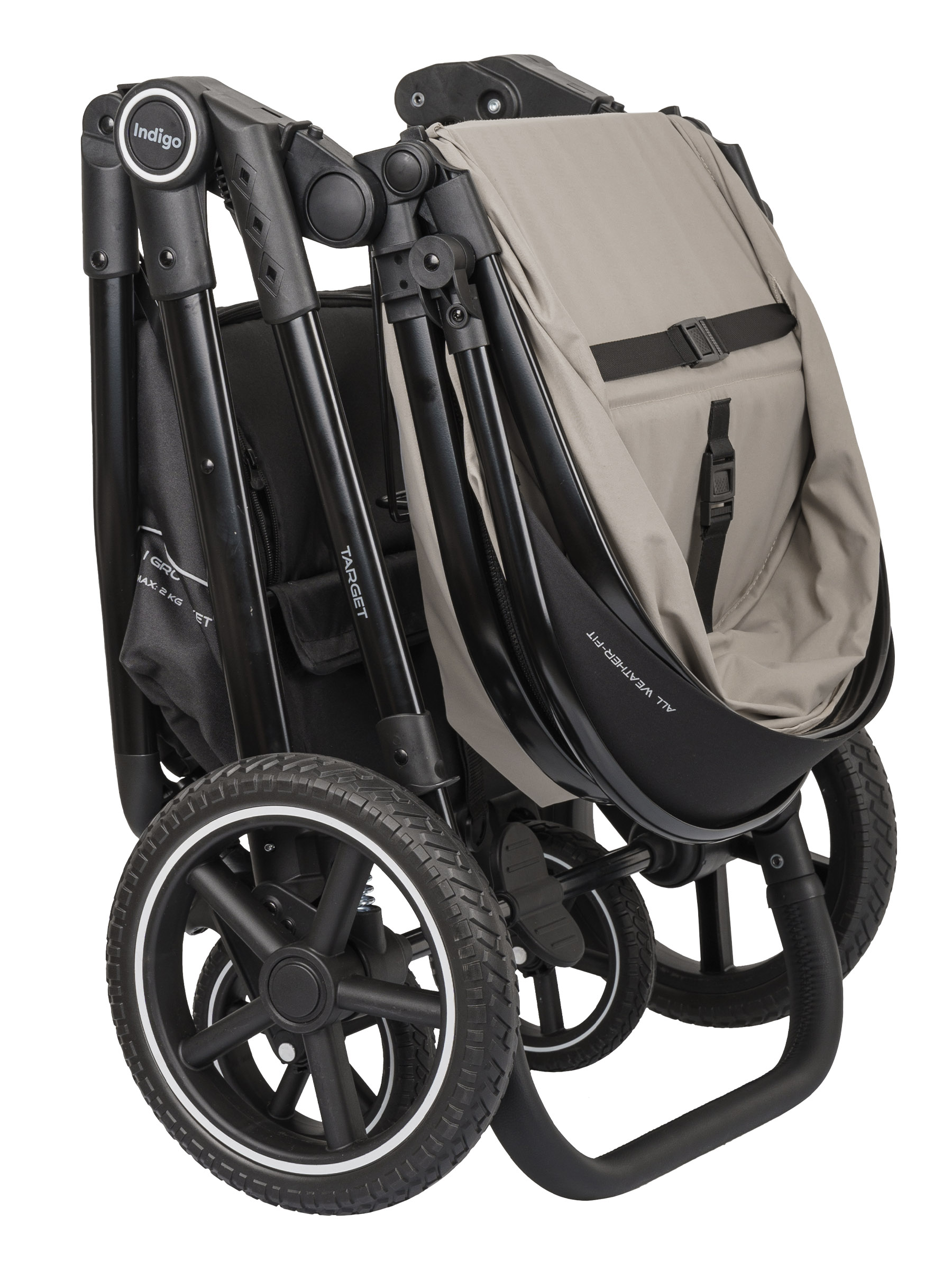 Коляска трансформер Indigo TARGET 3в1 бежевый - фото 37