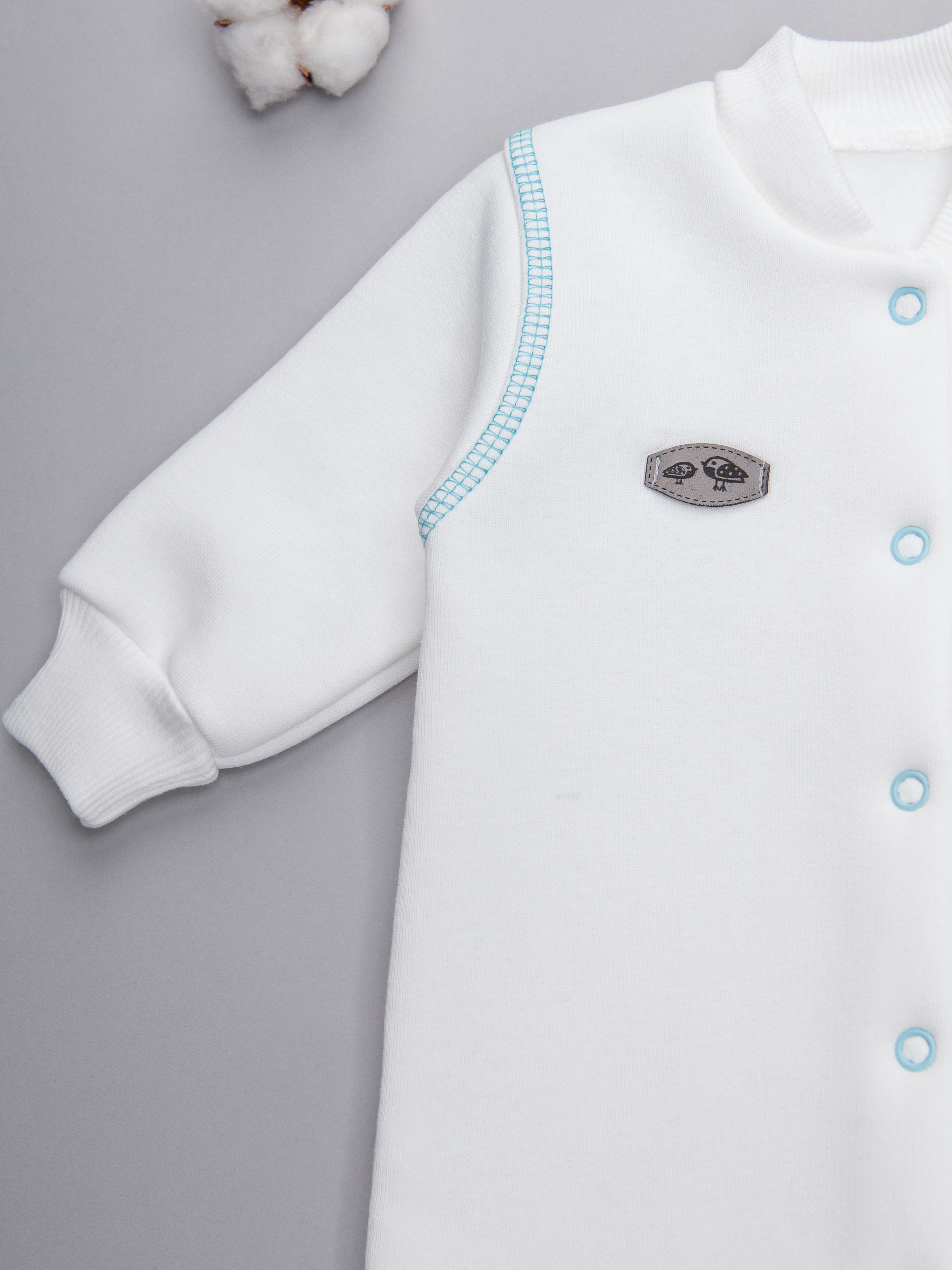 Комбинезон ТРИЯ 1164 футер 3-х нитка экрю отд ментол - фото 6