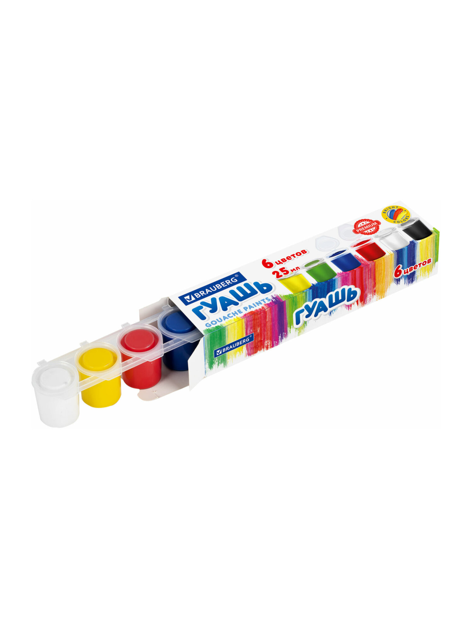 Краски гуашь Brauberg 6 цв. - фото 10