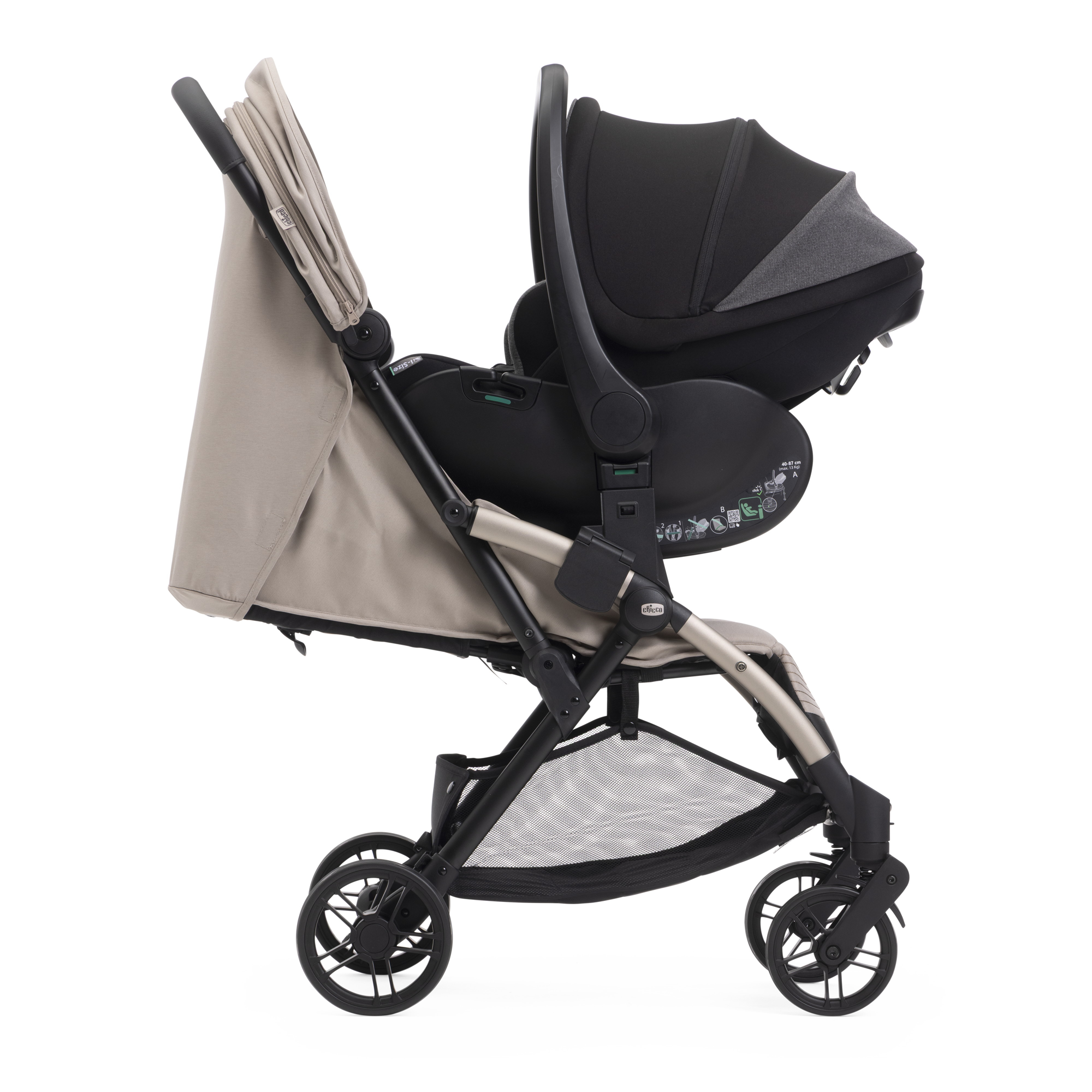 Коляска прогулочная Chicco бежевый - фото 14