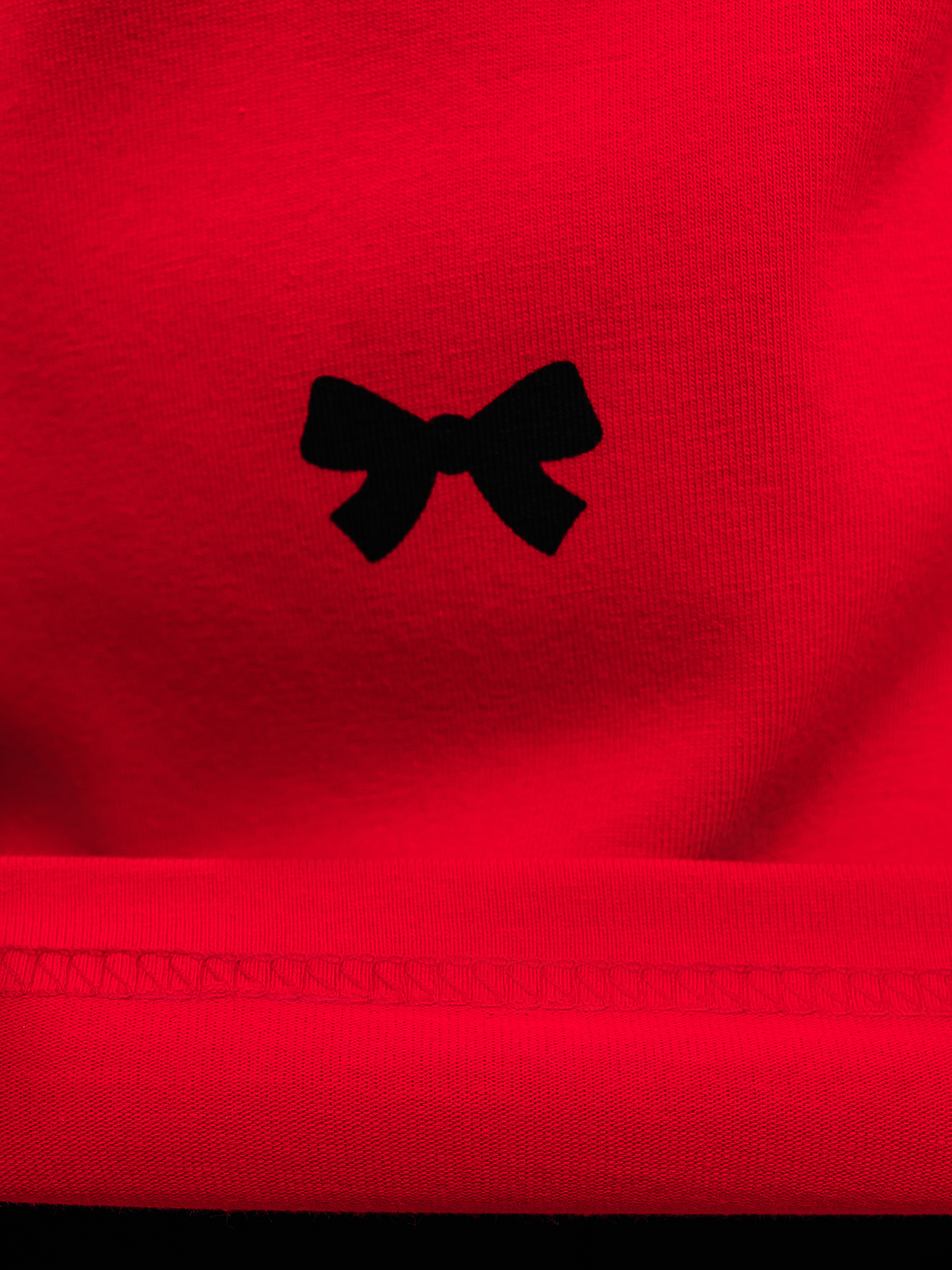 Лонгслив Селтекс Ю_ДК1 красный/бантик черный - фото 6