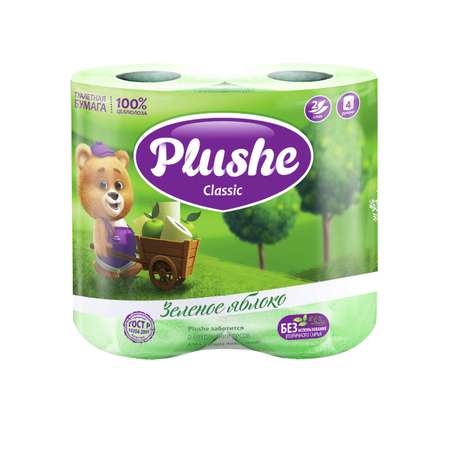 Туалетная бумага PLUSHE 4 шт.