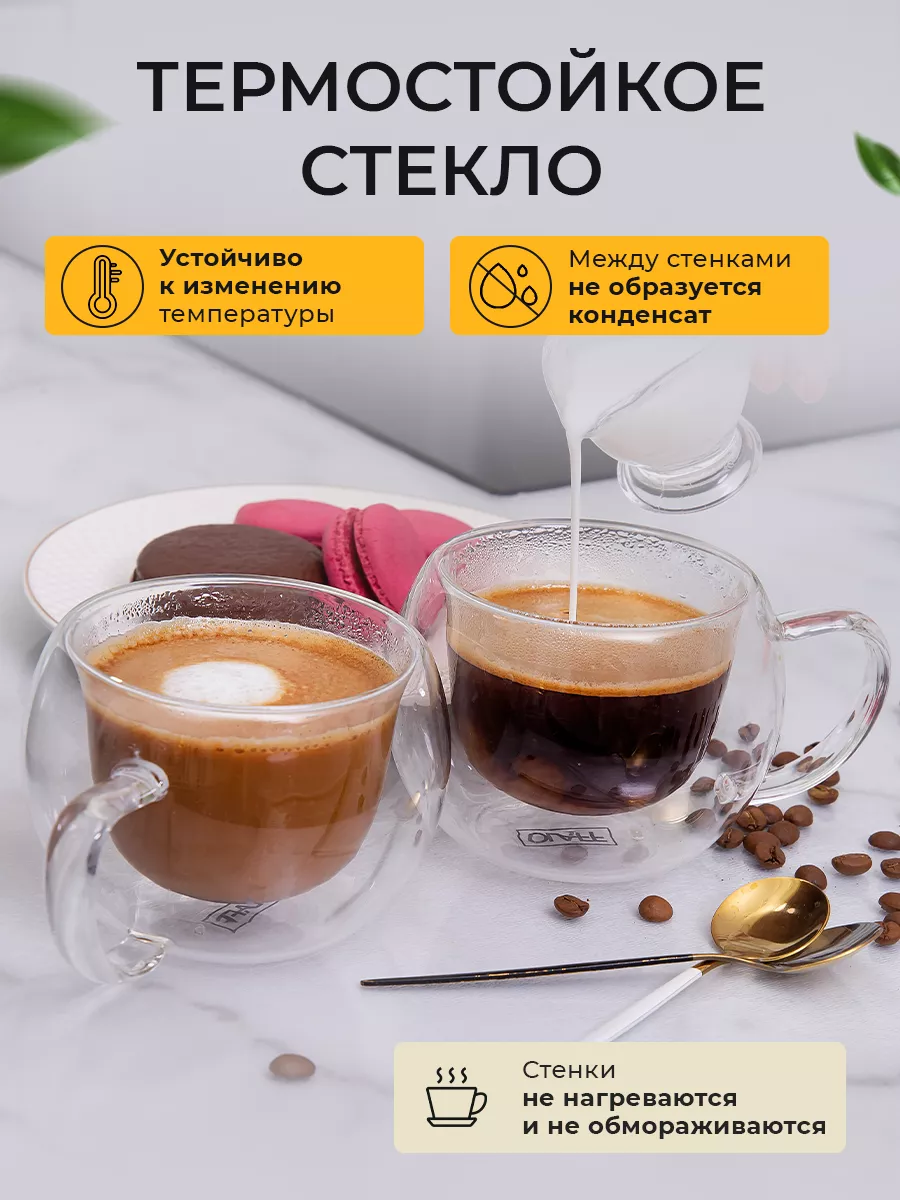Кружка OLAFF 2 шт двойное стекло - фото 3