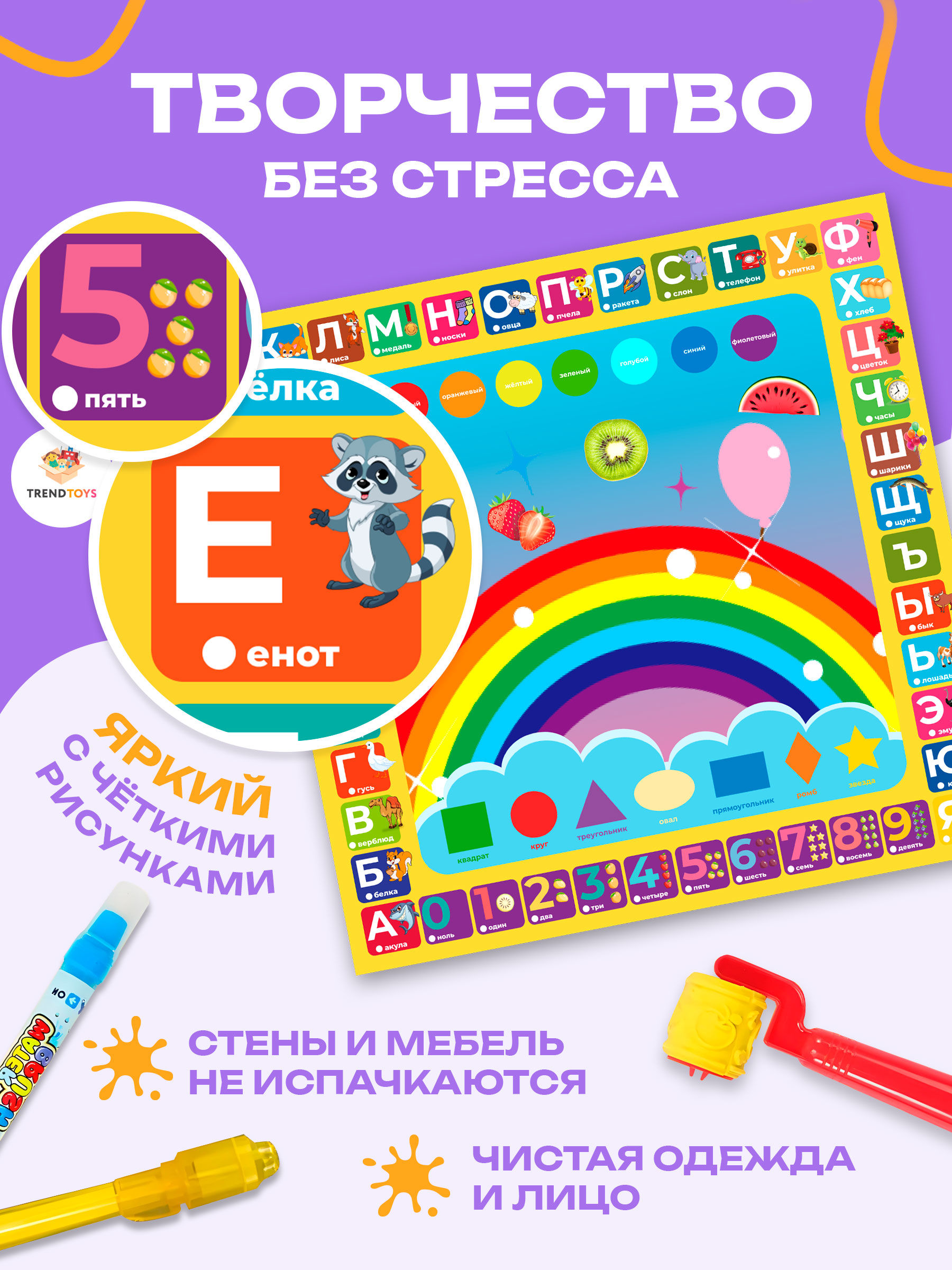 Акварисование TrendToys Коврик для рисования водой - фото 2