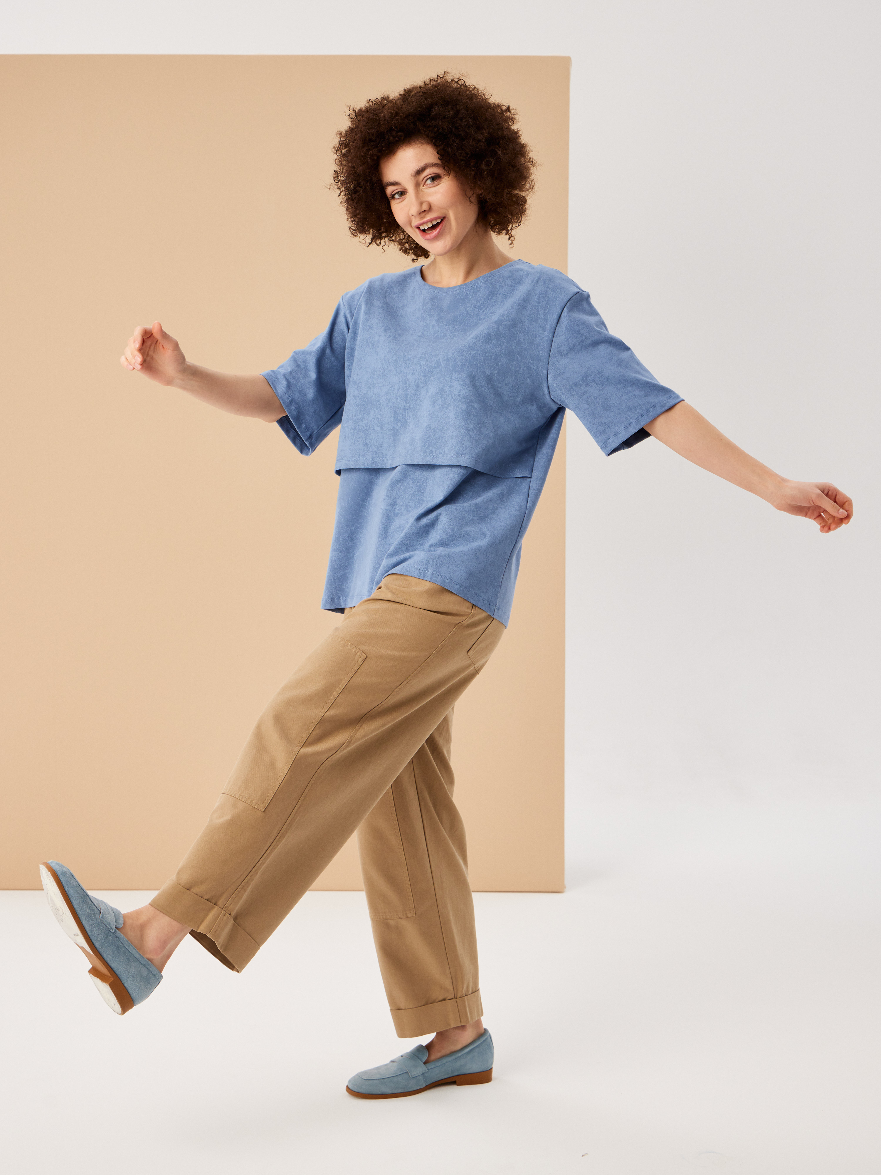 Футболка для кормящих Proud Mom ФВАР-0300-голубой - фото 7