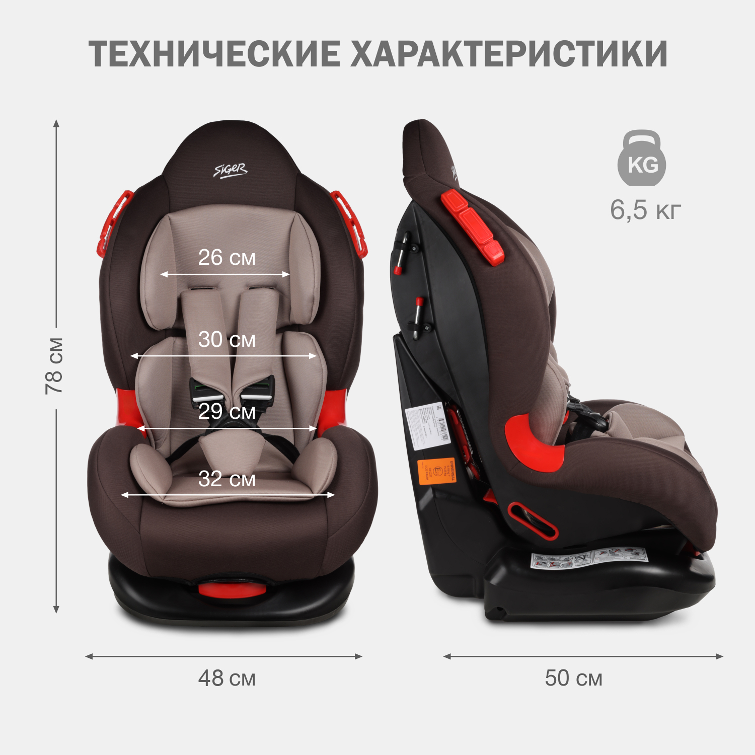 Автокресло SIGER 1/2 (9-25 кг) - фото 6