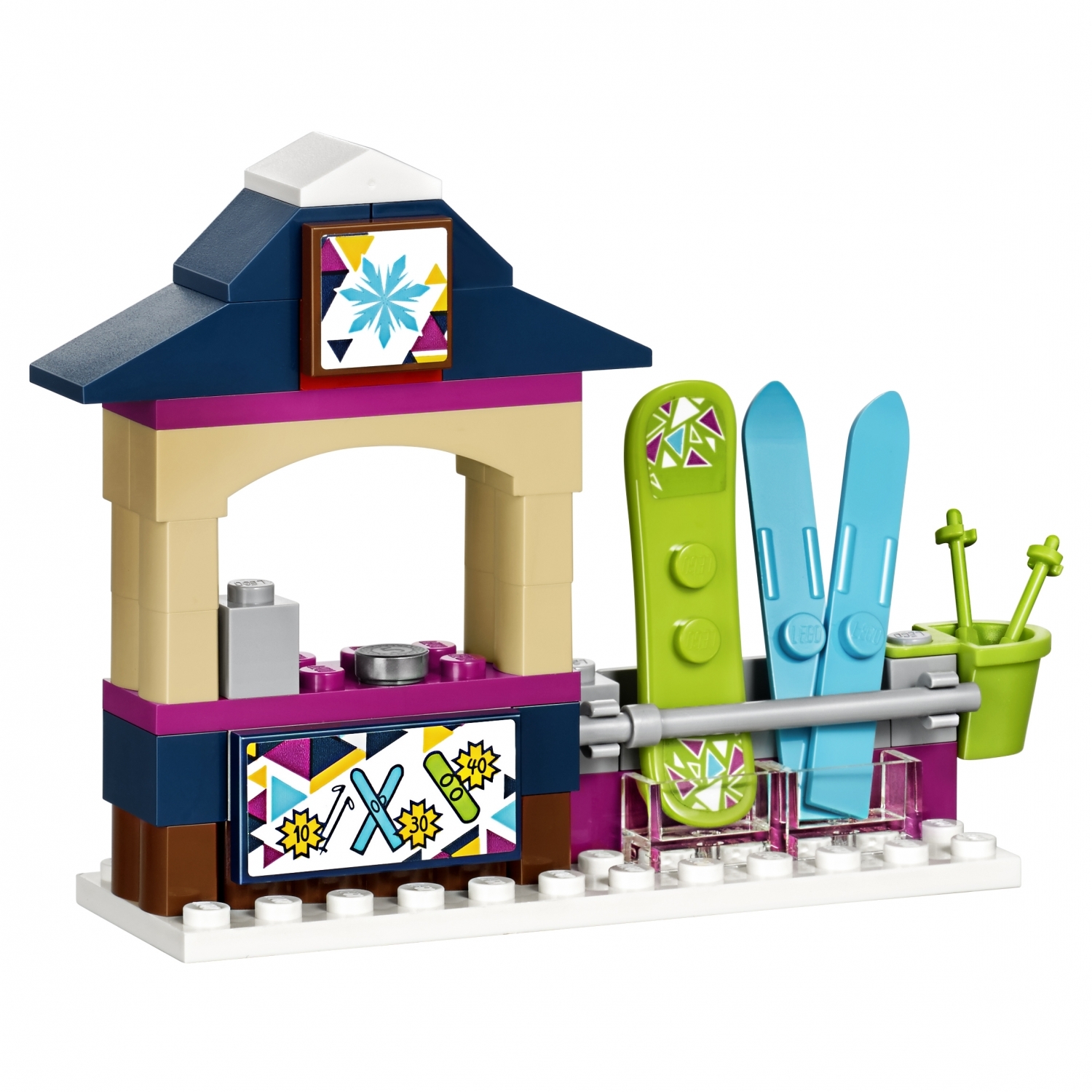 Конструктор LEGO Friends Горнолыжный курорт: подъёмник блочный - фото 19