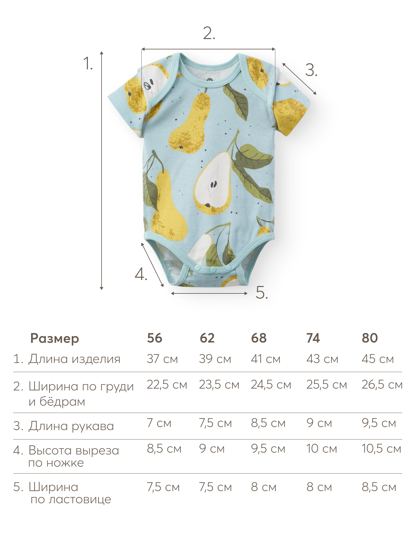 Боди 3 шт Happy Baby 90133-0_pear - фото 5