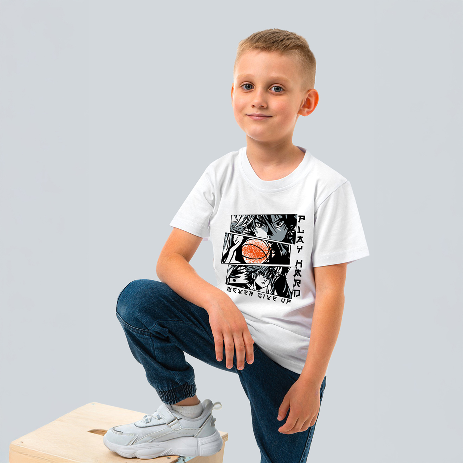 Футболка HappyFox HF55011Mаниме.белый - фото 7