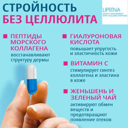 Жиросжигатель Липрина Управление весом с пептидами коллагена