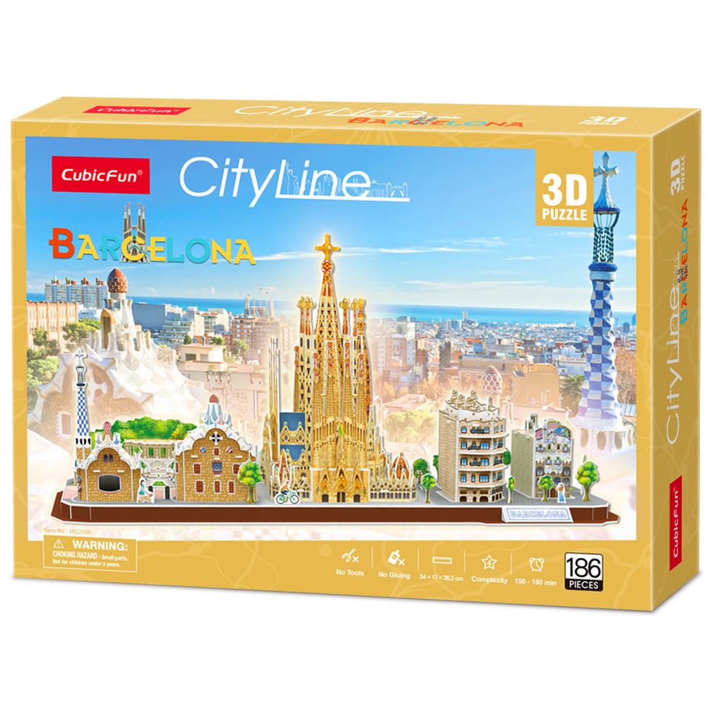 Пазл CubicFun Барселона CityLine 186 деталей 3D - фото 8