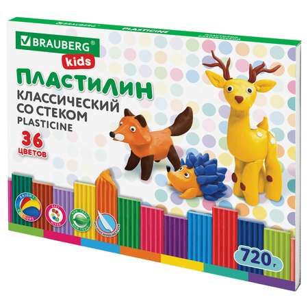 Пластилин Brauberg 36 цв.
