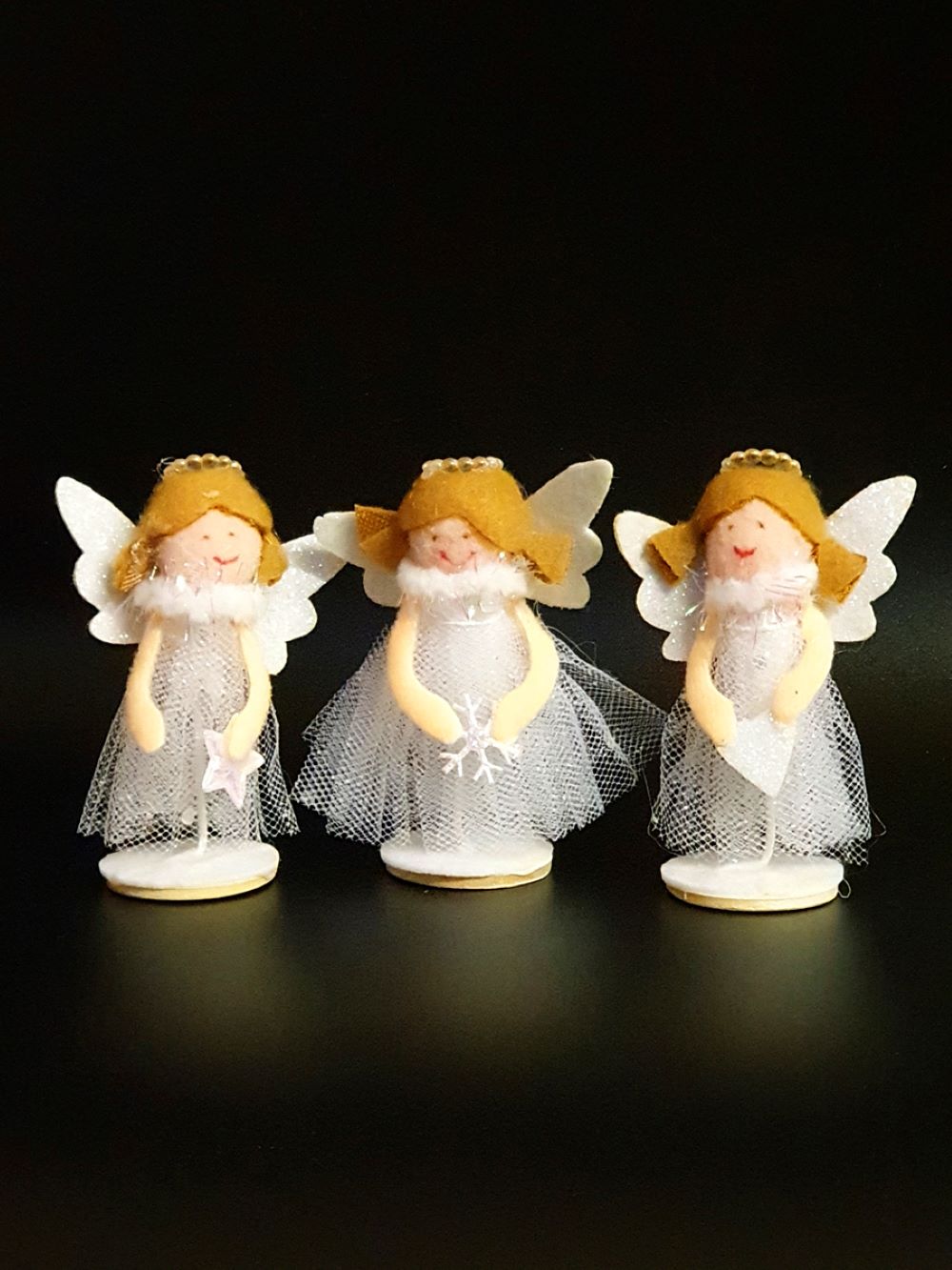 Украшение ёлочное Магия праздника Ангел 7см 3 вида 3 шт - фото 2