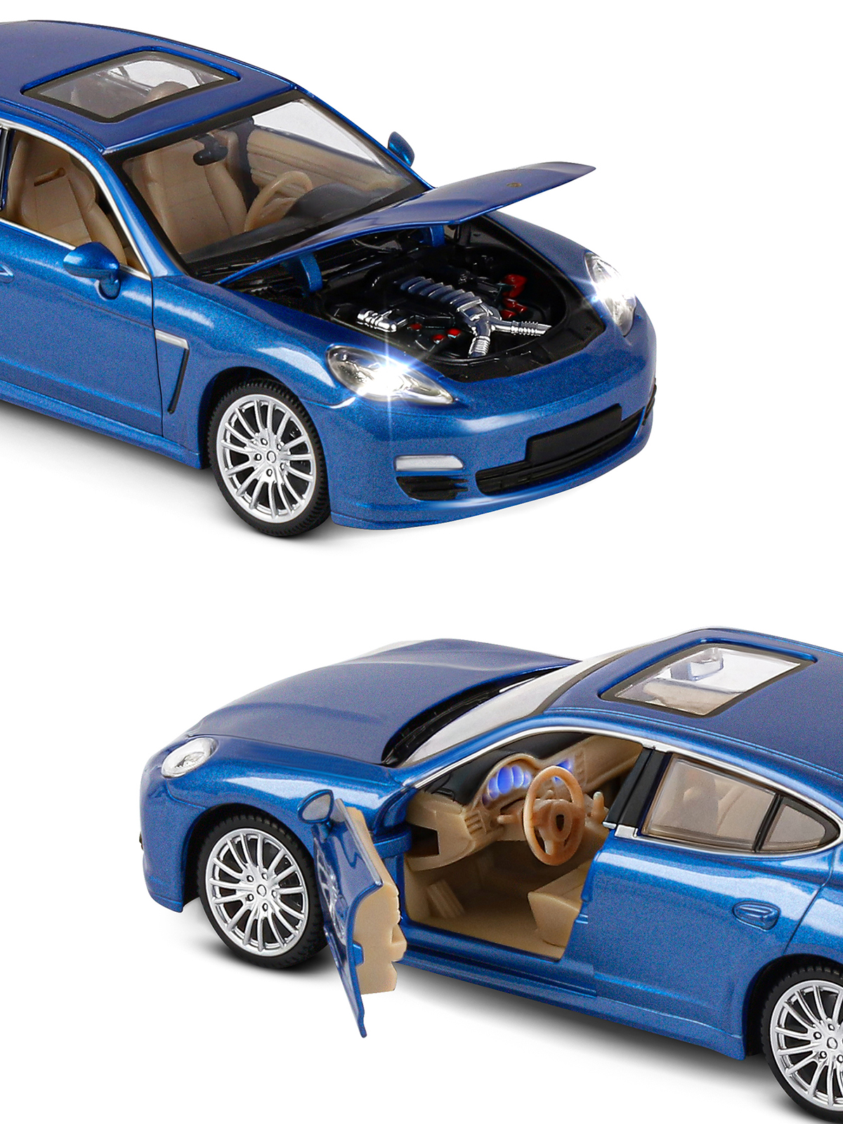 Автомобиль АВТОпанорама Porsche Panamera S 1:24 JB1200117 - фото 8