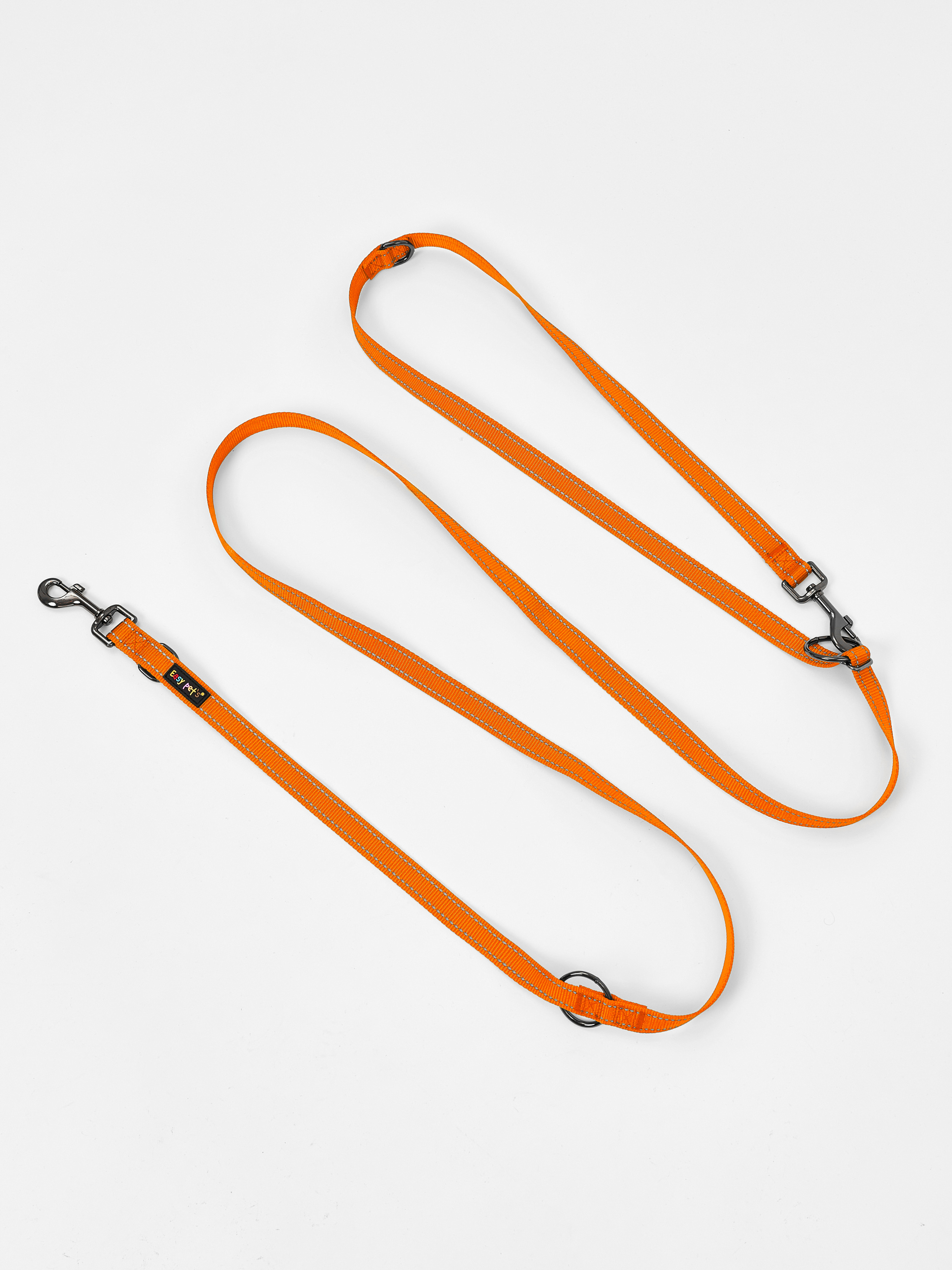 Поводок перестежка для собак Easy Pets 324 цвет Оранжевый р-р S 1см 300см - фото 13