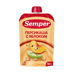 Пюре Semper Каша-яблоко-персик с 6 мес 120 г