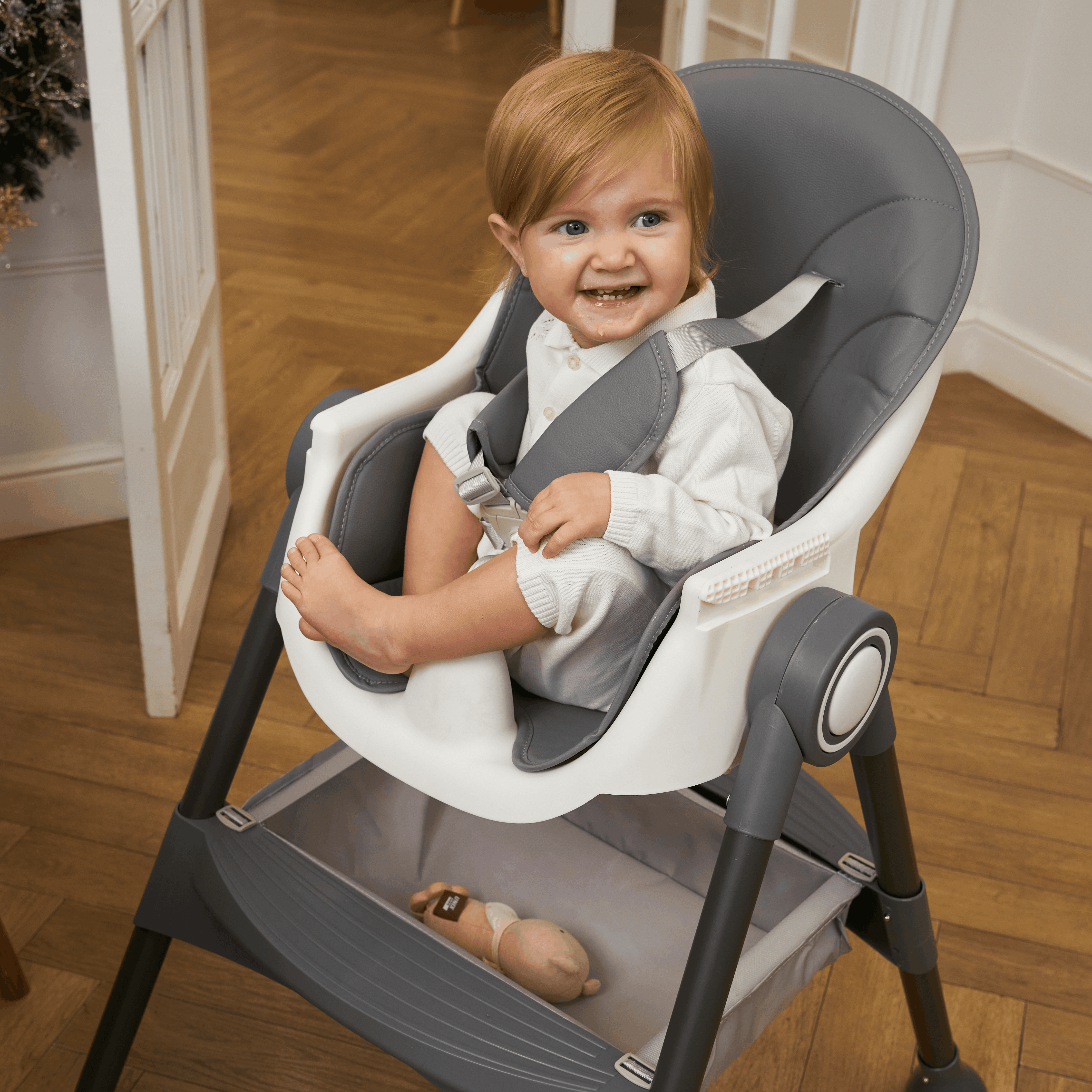 Стульчик для кормления UNIX Kids Classic серый - фото 17