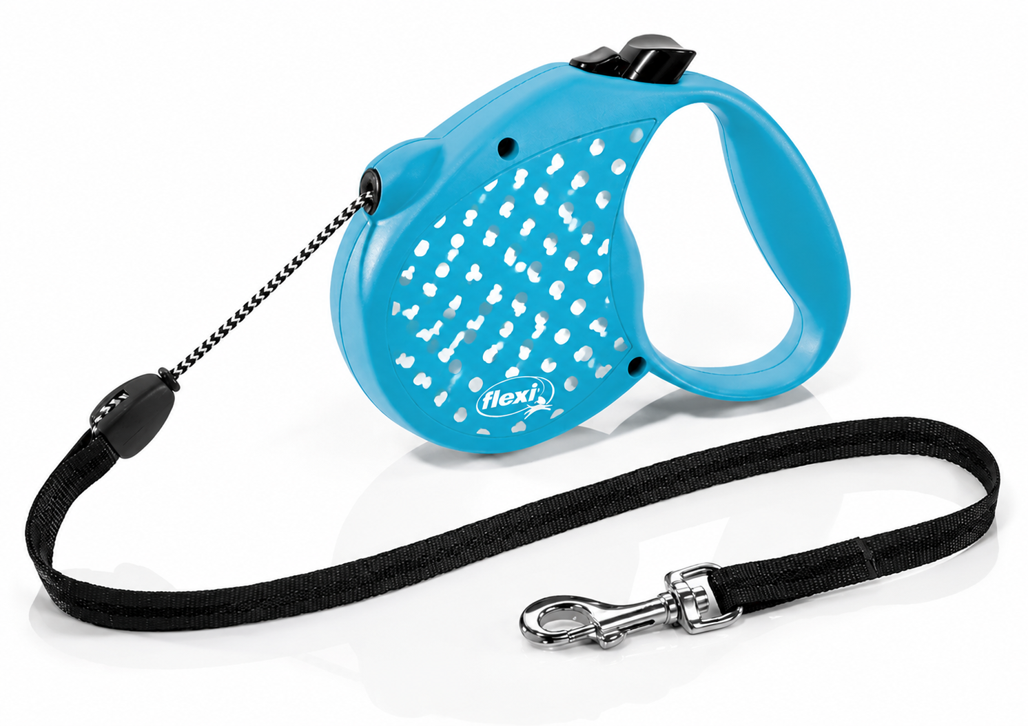 Рулетка для собак Flexi Standart S трос 5м 12кг blue - фото 1