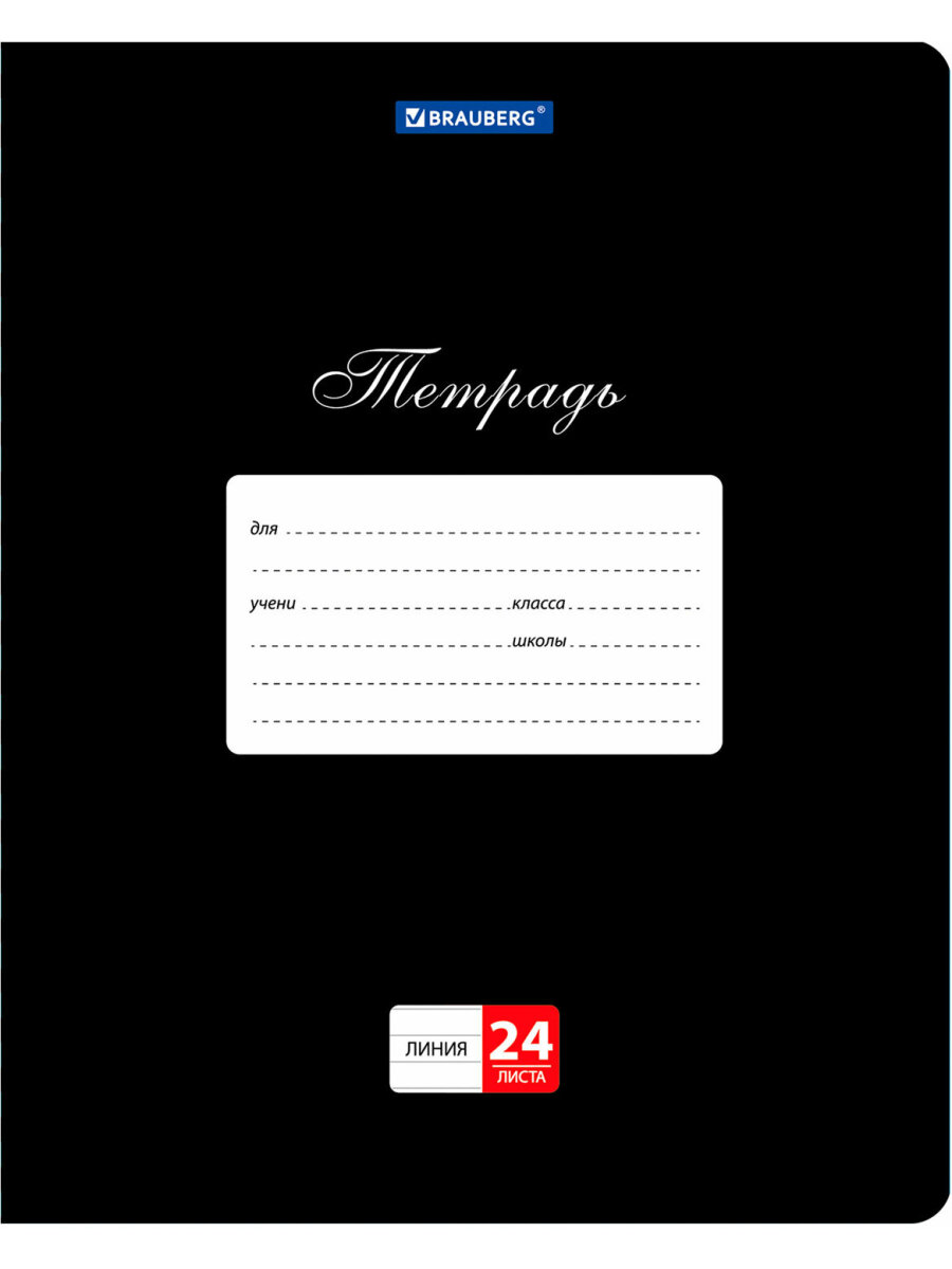 Общая тетрадь Brauberg линейка 24 лист. 20 шт. - фото 3