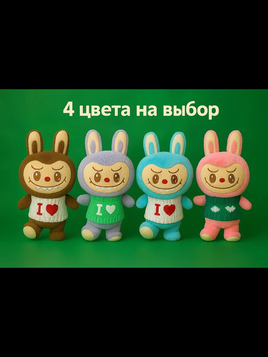 Мягкая игрушка ТОТОША Labubu арбузик 28 см - фото 6