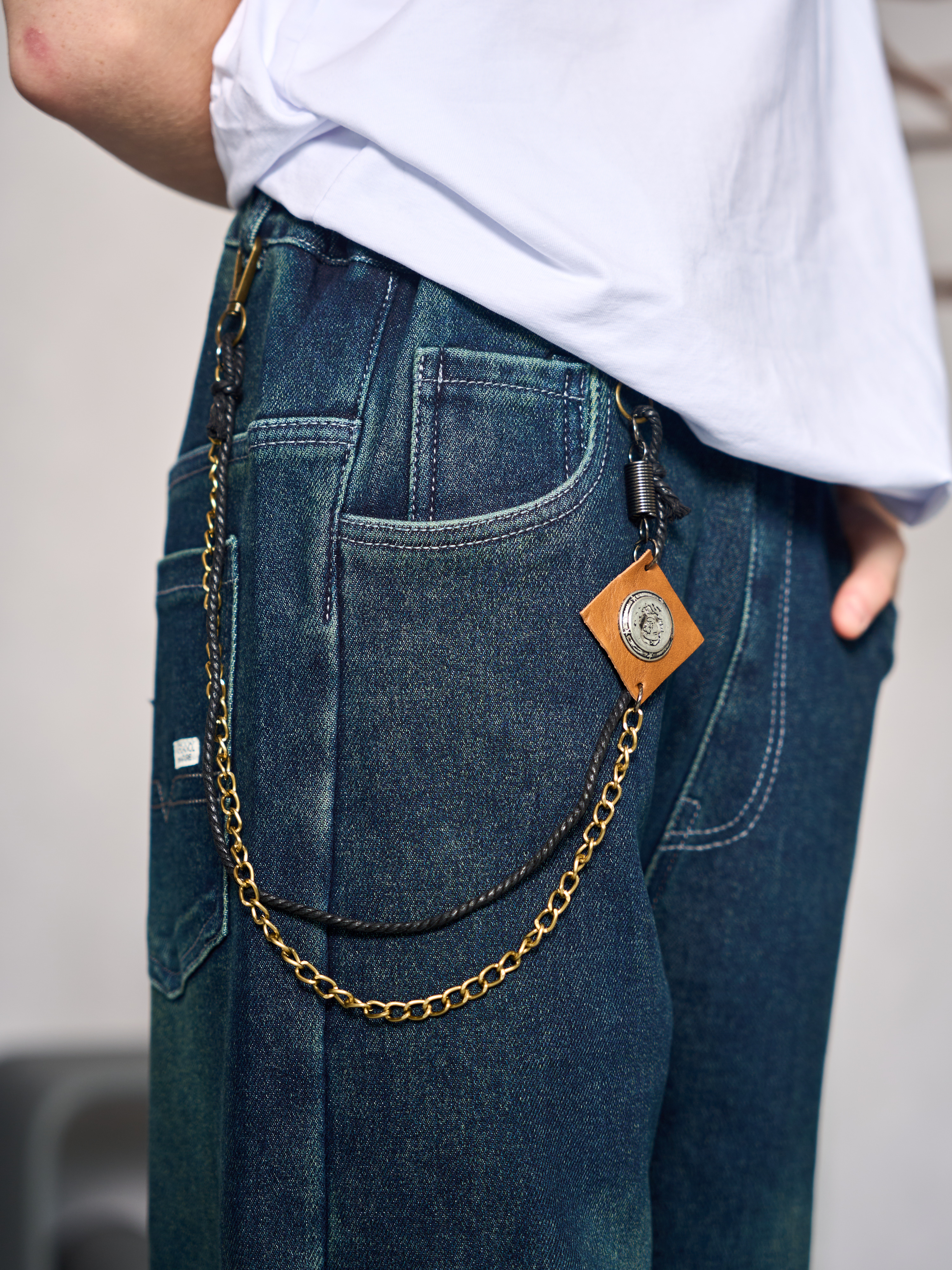 Джинсы-багги СИНИЙ МИР WMF79795-H63 - фото 15