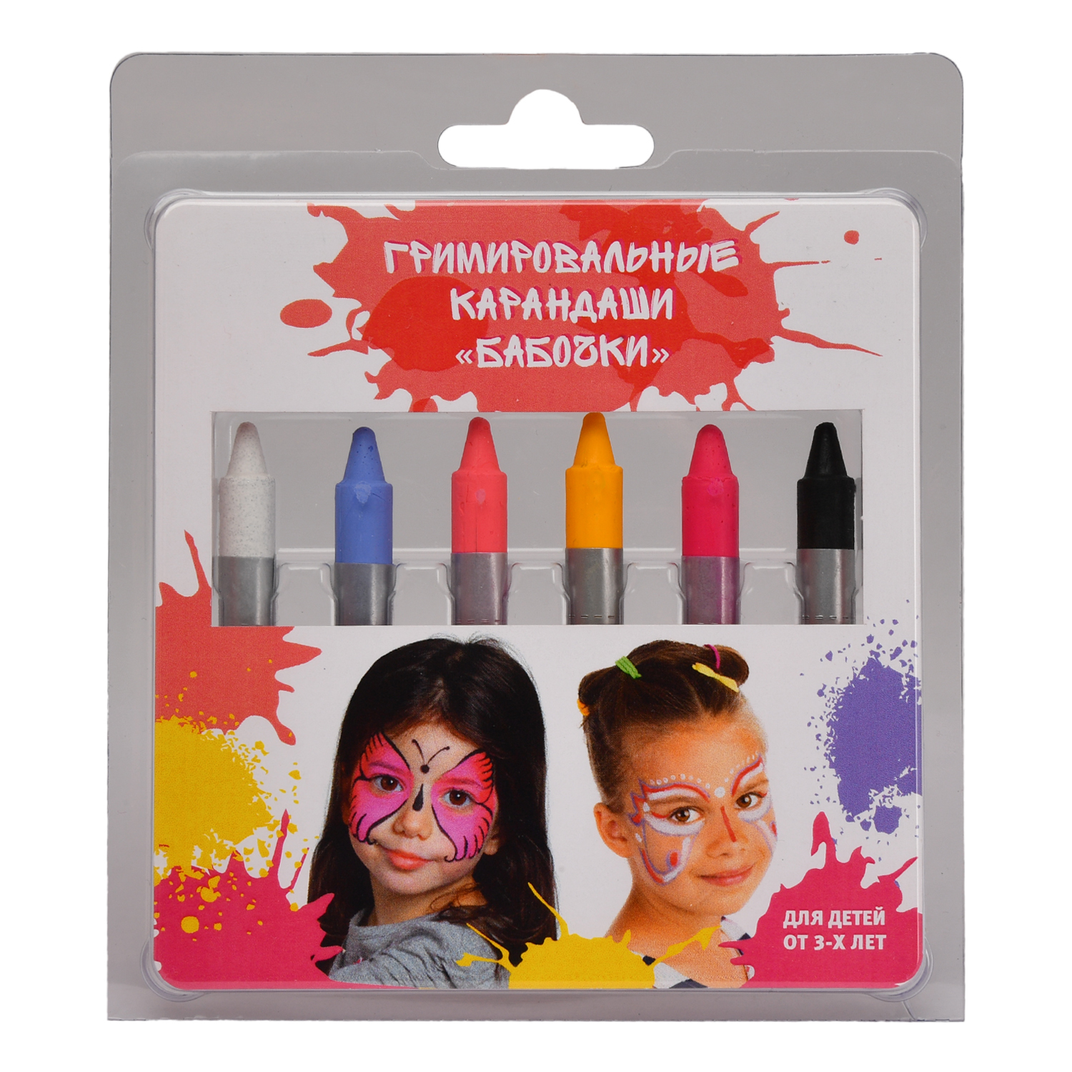 Аквагрим Фабрика театральной косметики карандаши-мелки 6 цв. - фото 2