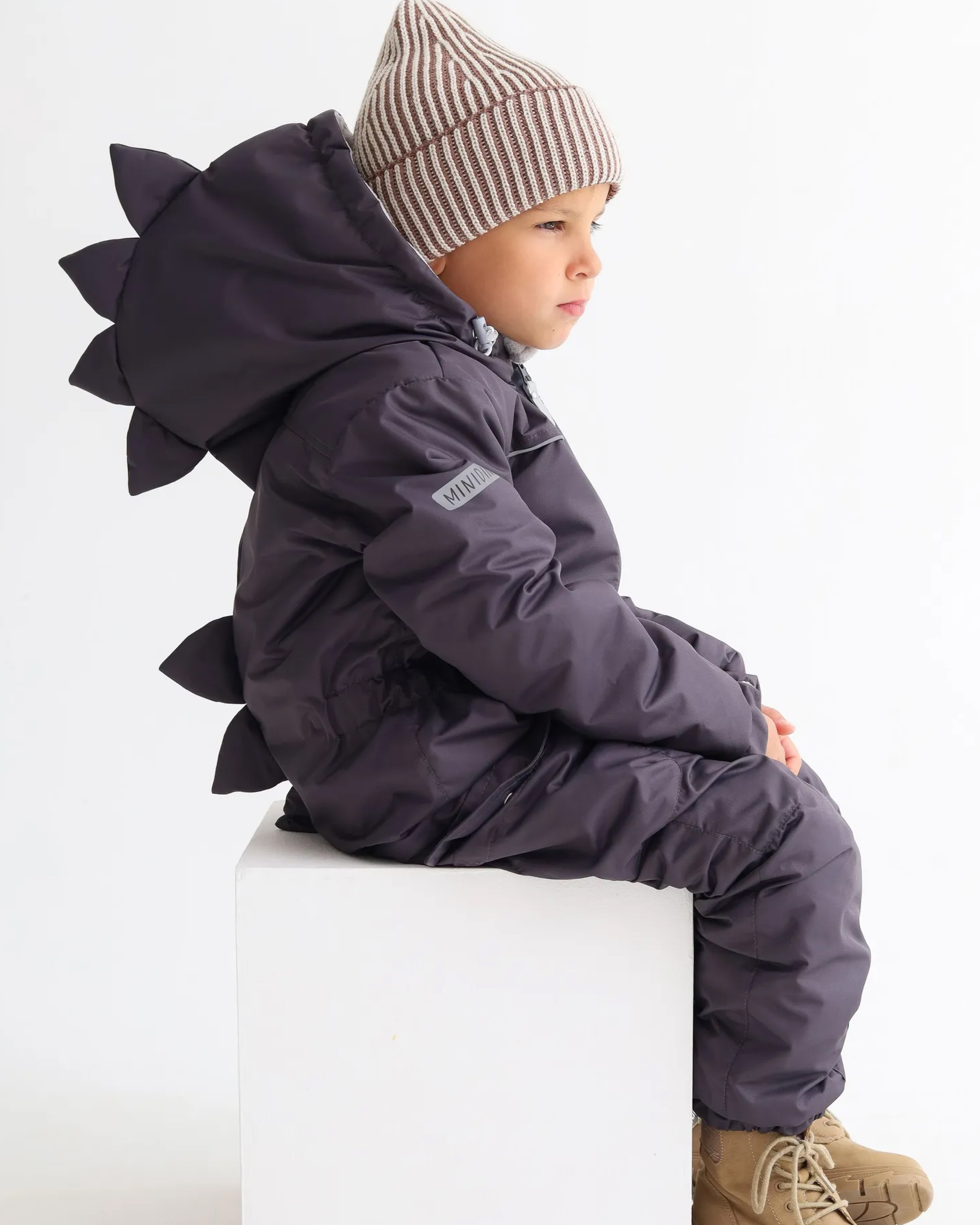 Комбинезон MINIDINO B-KOM-001/ДКомбинезон детский демисезонный Дино олово - фото 1