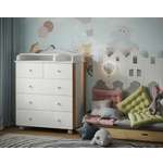 Детский пеленальный комод Incanto Nuvolla Plus 800/5 цвет белый бук