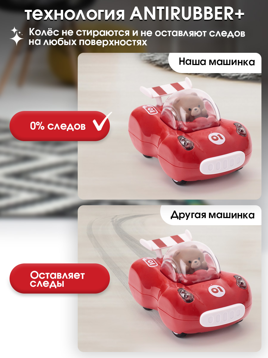 Автомобиль TIPTOPOLIS красный светящиеся фары - фото 4