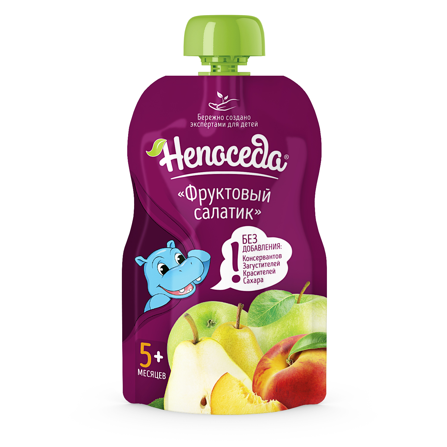 Пюре Непоседа Фруктовый салатик с 4 мес 90 г - фото 1