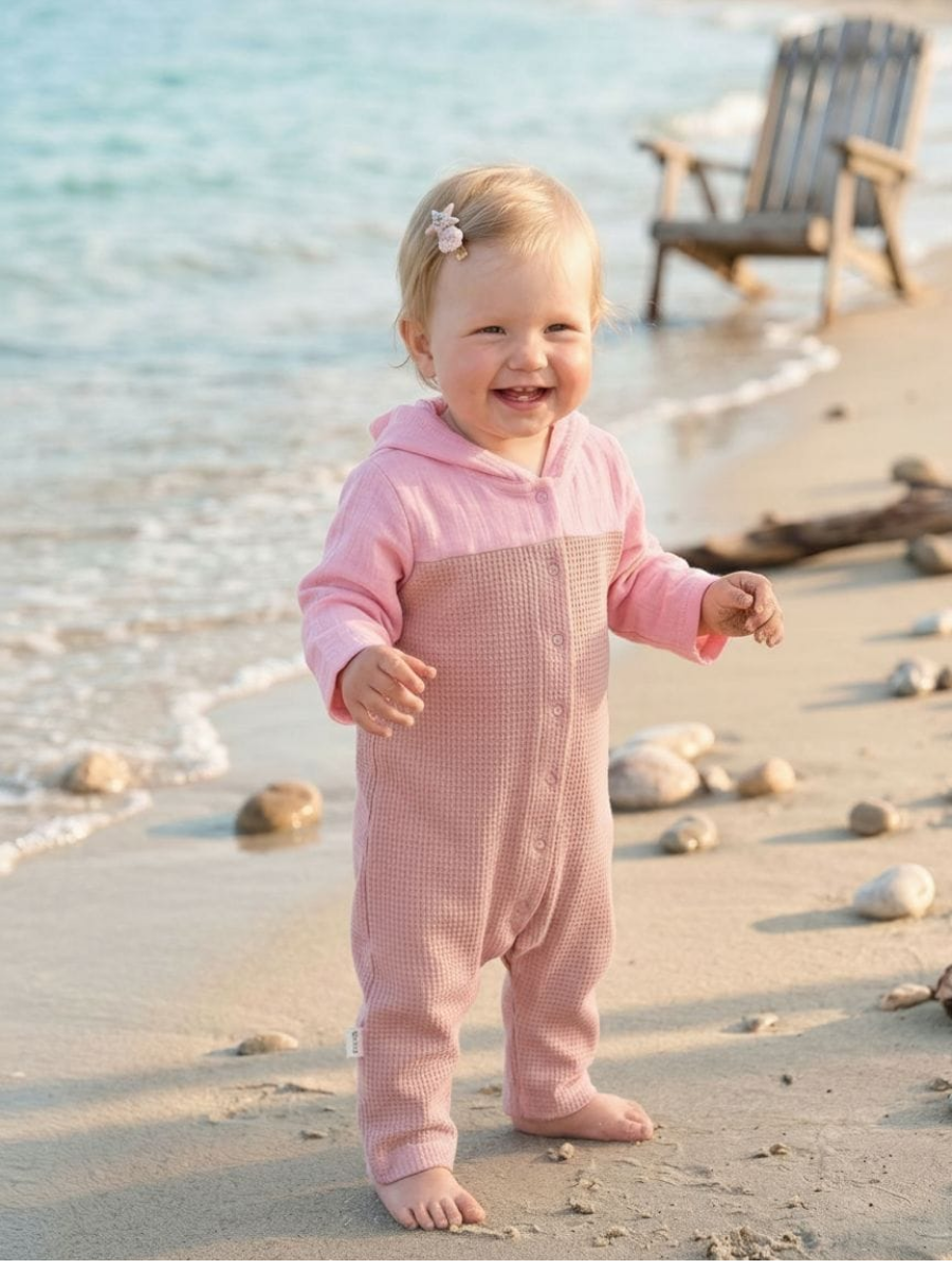 Комбинезон ТРИЯ 1029 интерлок(вафли) т розовый муслин - фото 7