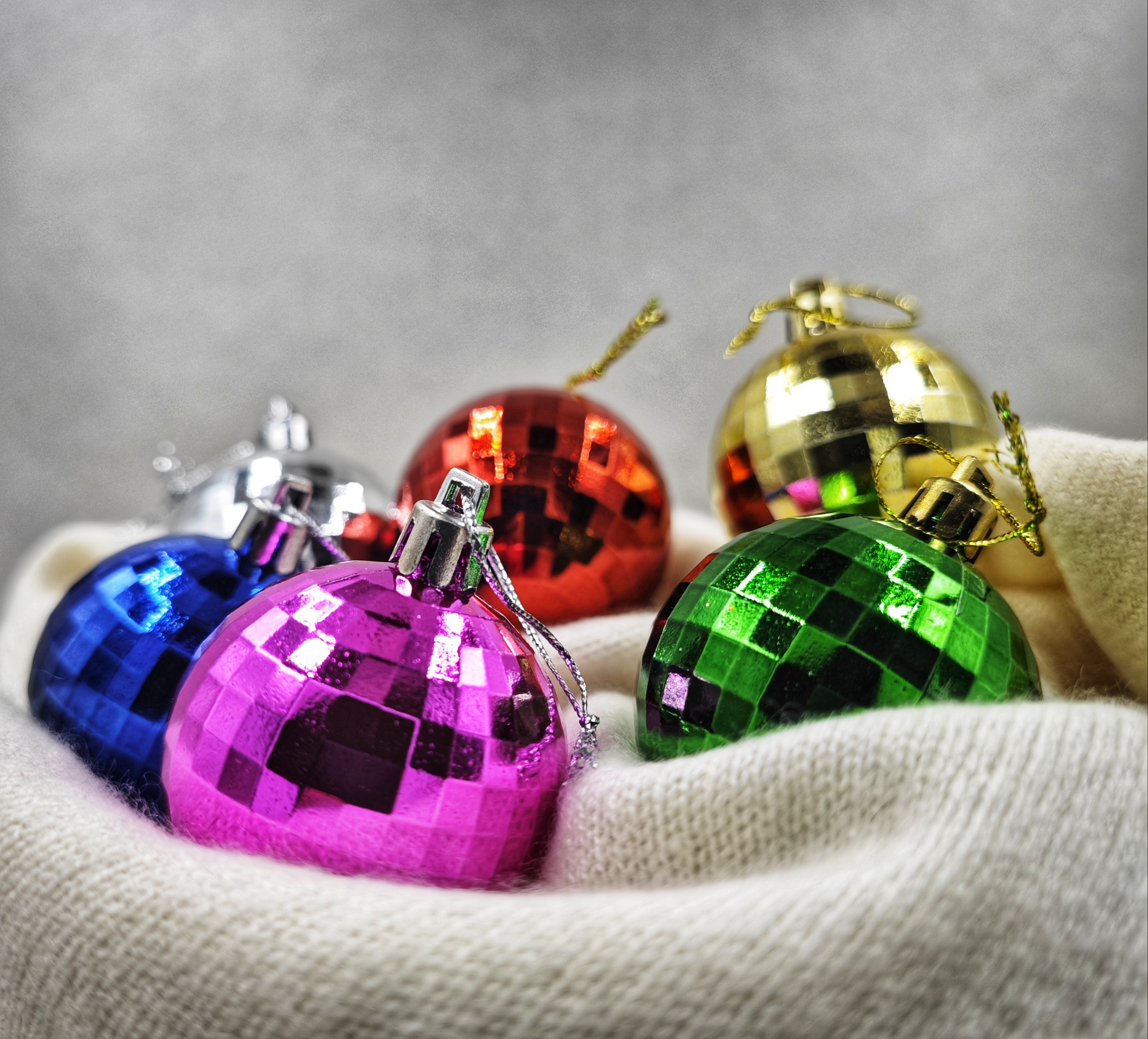Ёлочное украшение Магия праздника Диско шар набор 6 шт - фото 2