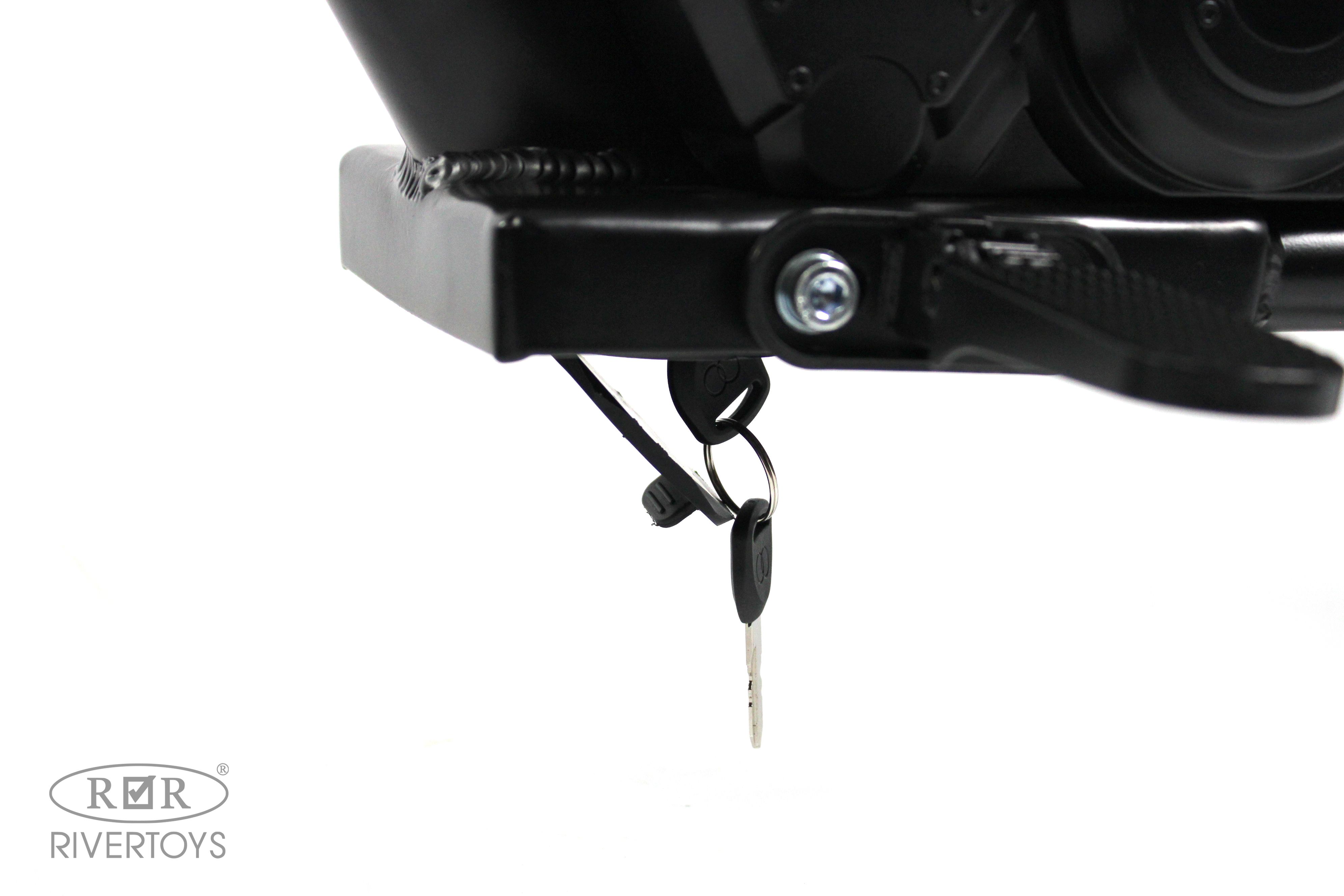 Электромотоцикл RIVERTOYS A001AA-MOTO-BLACK - фото 8