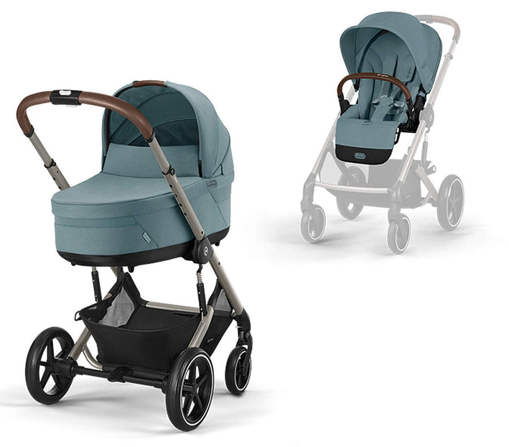 Коляска 3в1 Cybex Balios S Lux 3в1 2025 синий - фото 2