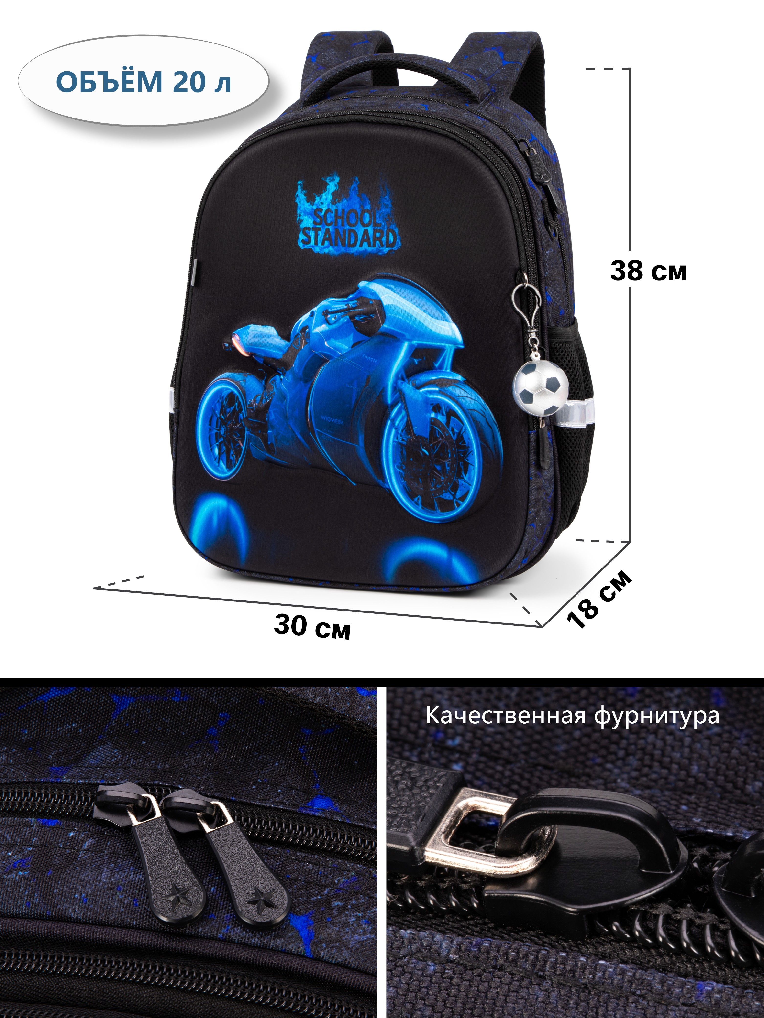 Рюкзак School Standard школьный для мальчика 8в1 - фото 3