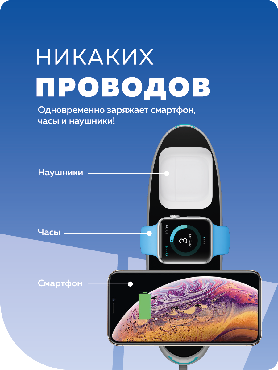 Зарядное устройство More Choice CW12 White - фото 2